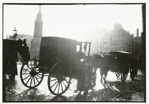 Vogne på Dam-pladsen i Amsterdam af George Hendrik Breitner