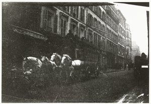 Gadeudsigt med heste og vogn i Paris af George Hendrik Breitner