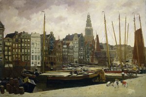 Damrak, Amsterdam af George Hendrik Breitner