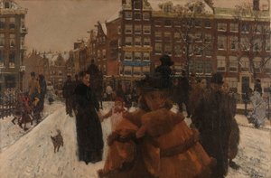 Singel-broen ved Paleisstraat i Amsterdam Broen over Singel ved Paleisstraat, Amsterdam af George Hendrik Breitner