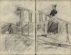 Kvinde, muligvis på en bro af George Hendrik Breitner