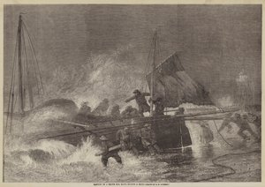 Lancering af en Nordsøywl under en kuling af George Henry Andrews