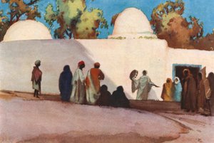 Ørkendansere ved Sidi Bou Said (farvelitografi) af George Henry Benton Fletcher