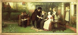 Andrew Marvell (1621-78) på besøg hos sin ven John Milton (1608-74)