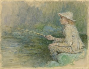 Dreng fiskeri af George Henry Boughton