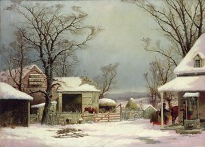 Gårdhave om vinteren, 1862