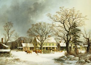 Seven Miles to Salem, 1863 af George Henry Durrie