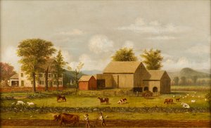 Sommerlandskab på gården af George Henry Durrie