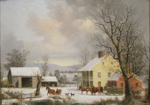 Vinter på landet (1857) af George Henry Durrie