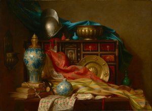 Bric-a-Brac fra Damaskus, Rom og Sevilla 1880 (Olie på lærred) af George Henry Hall