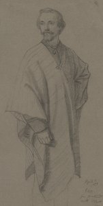 Selvportræt, 1870 (grafit på brunt vævet papir)