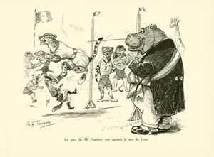 Hr. panters fod fladtrykte ulvens næse (litografi) af George Henry Thompson