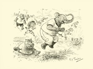 Dyr ved de olympiske lege (litografi) af George Henry Thompson