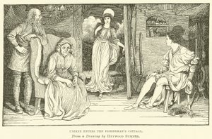 Undine træder ind i Fishermans Cottage