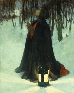 En drøm om jul (olie på lærred)