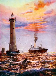 Eddystone fyrtårn, Plymouth (maleri) af George Horace Davis