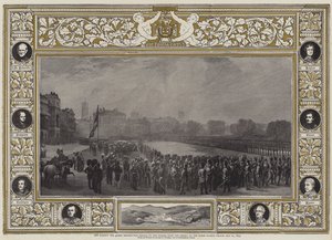Hendes Majestæt Dronningen uddeler medaljer til heltene fra Krim på Horse Guards Parade, 21. maj 1855 af George Housman Thomas