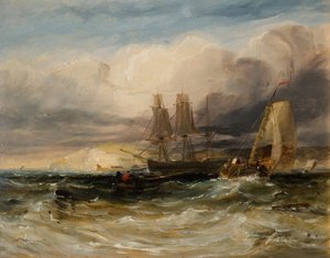 På Themsen - Tilbury Fort, 1840. af George Hyde Chambers