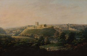 En omfattende udsigt over Richmond, Yorkshire (olie på lærred) af George I Cuitt