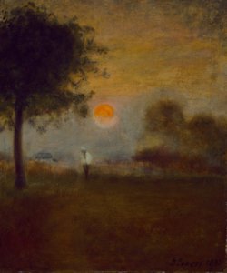 Måneopgang, 1891. af George Inness