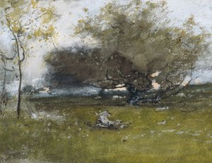 Gamle æbletræer  af George Inness
