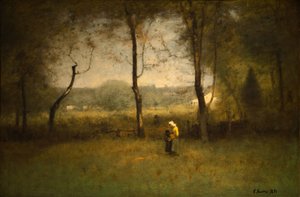 Brændesamlere, en efterårseftermiddag af George Inness