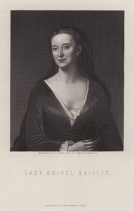 Lady Grizel Baillie, skotsk sangskriver (gravering)