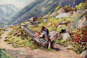 I Chamonix-dalen (farve litho)
