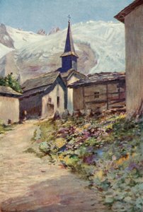 The Village of Tour (farve litho) af George Jackson Flemwell