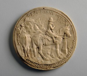 Gipsmedaljon (gips) af George James Frampton