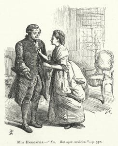 Illustration til She Stoops To Conquer (gravering) af George John Pinwell