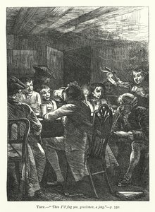 Illustration til She Stoops To Conquer (gravering)