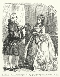 Illustration til She Stoops To Conquer (gravering) af George John Pinwell