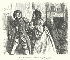 Illustration til She Stoops To Conquer (gravering) af George John Pinwell
