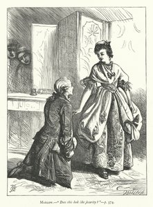 Illustration til She Stoops To Conquer (gravering)