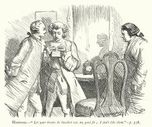 Illustration til She Stoops To Conquer (gravering) af George John Pinwell