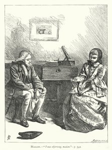 Illustration til She Stoops To Conquer (gravering)