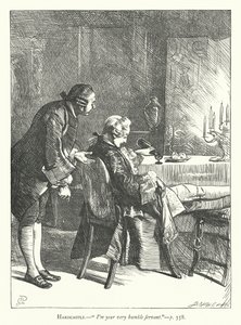 Illustration til She Stoops To Conquer (gravering) af George John Pinwell