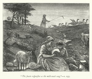 Illustration til Den øde landsby (gravering)