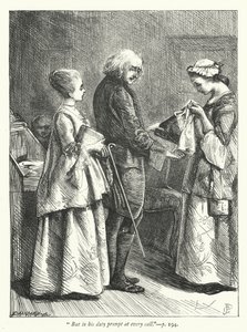 Illustration til Den øde landsby (gravering) af George John Pinwell
