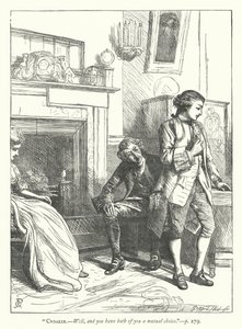 Illustration til Den godmodige mand (gravering) af George John Pinwell