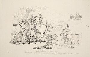 La Sainte Haye: Tæt på en stor bygning optaget skiftevis af Friend and Foe, pub. J. Booth, 1816 af George Jones
