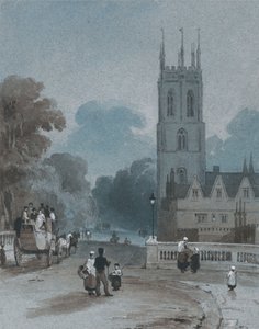 Magdalen Tower og broen, Oxford af George Jones