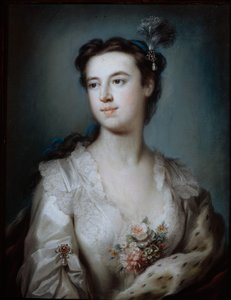Portræt af Lady Dorothy Boyle, grevinde af Euston (pastel på papir) af George Knapton