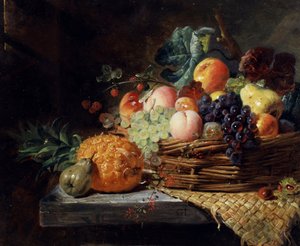 En gave fra naturen. Maleri af George Lance (1802-1864) Privat samling.