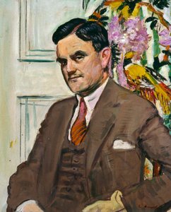 Dr. Tom J Honeyman, direktør for Glasgow Art Galleries 1939-54, ca. 1930 (olie på lærred) af George Leslie Hunter