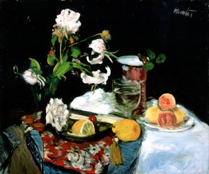 Stilleben, ca. 1918 (olie på lærred) af George Leslie Hunter