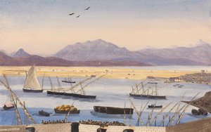 En del af Gibraltar-bugten, de spanske linjer af George Lothian Hall