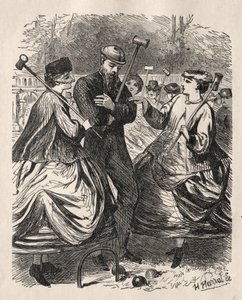 Vores kroketfest, 1864. af George Louis Palmella Busson Du Maurier