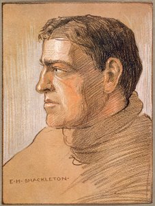 Portræt af Shackleton, fra "The Heart of the Antarctic" af Sir Ernest Shackleton (1874-1922), ca. 1909
